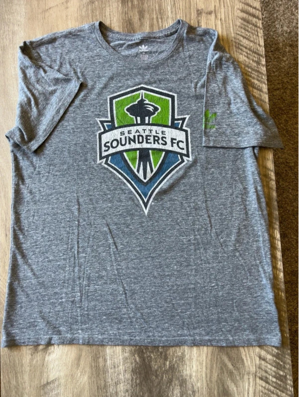 Adidas Originals Seattle Sounders FC Trefoil Gray Tri Blend T-Shirt Men’s XL MLS